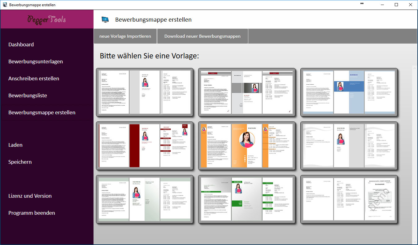 Software zum Schreiben von Bewerbungen